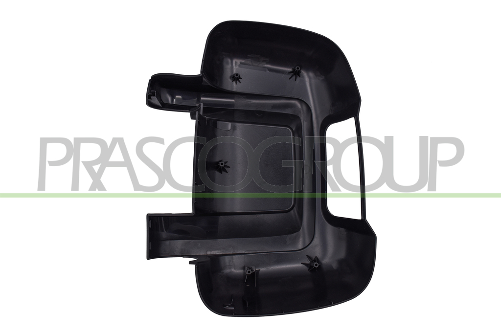 DOOR MIRROR COVER RIGHT-BLACK-WITH LAMP HOLE-SHORT ARM