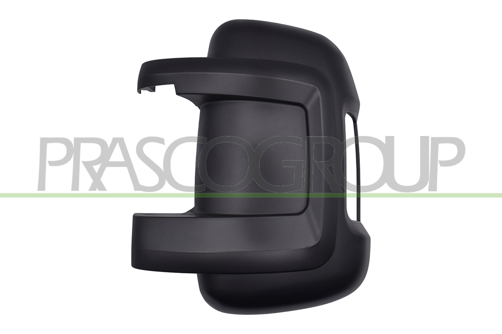 DOOR MIRROR COVER LEFT-BLACK-WITH LAMP HOLE-SHORT ARM