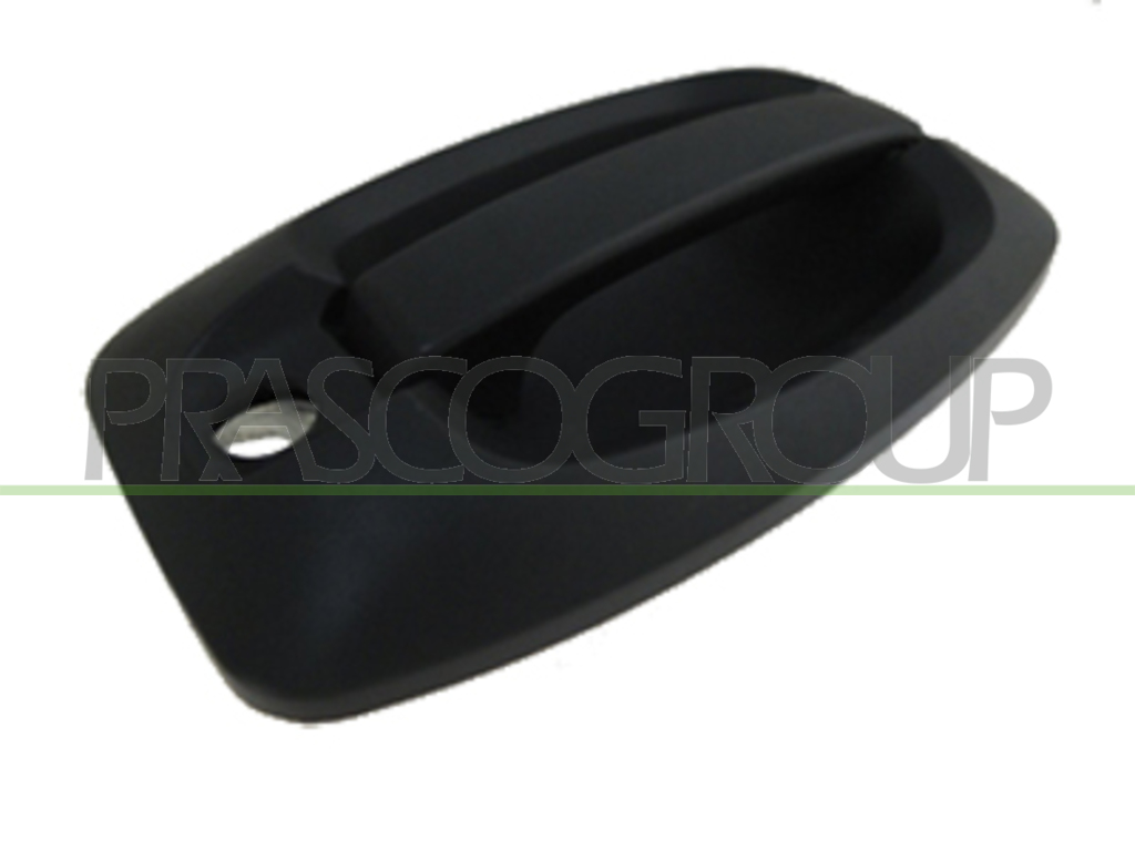 FRONT DOOR HANDLE LEFT-OUTER-BLACK-WITH KEY HOLE