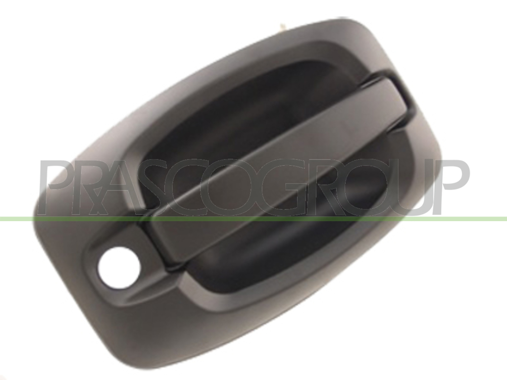 MANETA EXTERIOR PORTON ABATIBLE-CON AGUJERO LLAVE-NEGRA