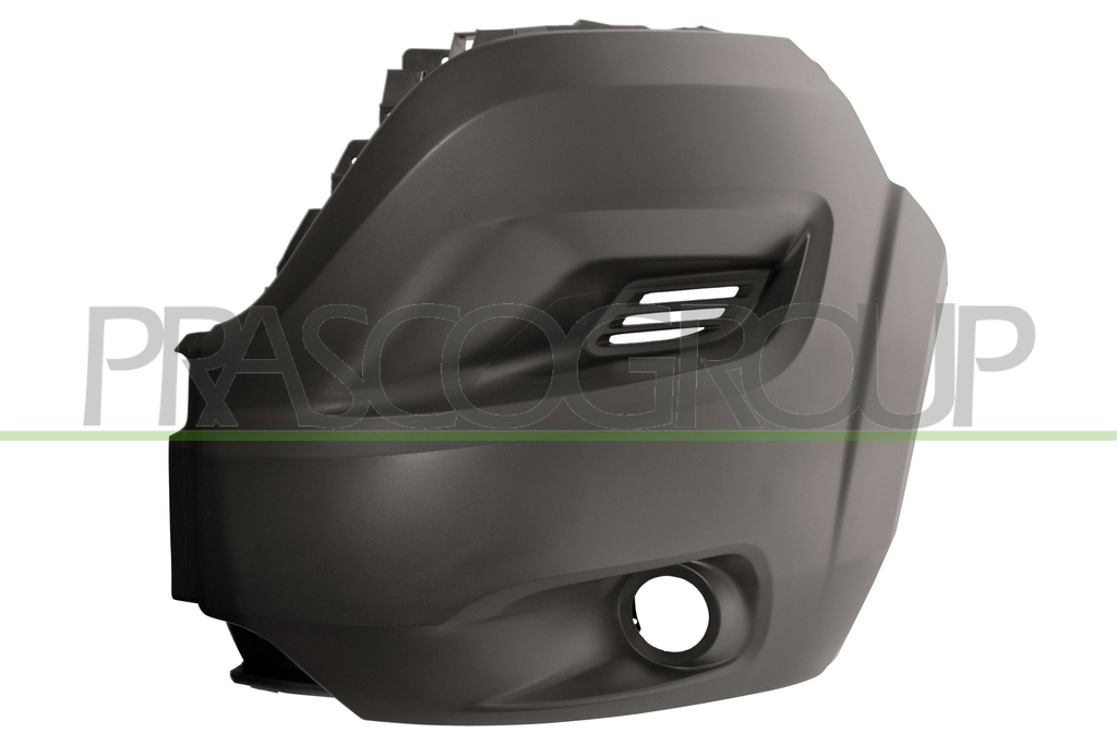 FRONT BUMPER END CUP LEFT-GRAY-WITH FOG LAMP HOLE-SHORT NOSE VERSION