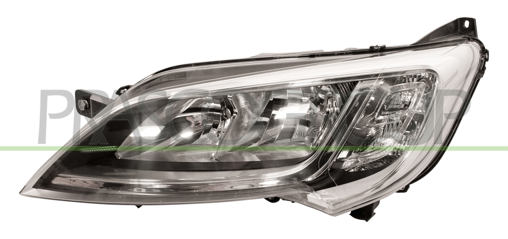 OPTICA IZQUIERDA H7+H7 ELECTRICA-CON MOTOR-CROMADO