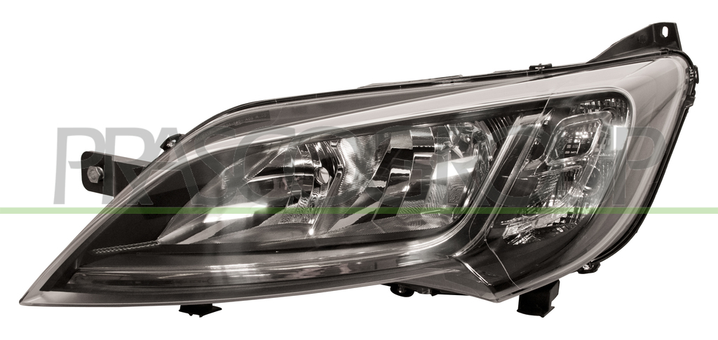 HEADLAMP LEFT H7+H7 ELECTRIC-WITH MOTOR-BLACK