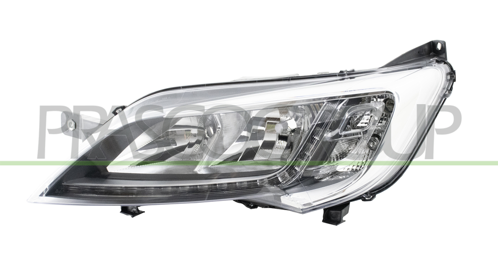 PROIETTORE SINISTRO H7+H7-ELETTRICO-CON MOTORE-CON LUCE DIREZIONALE-CROMATO-LED