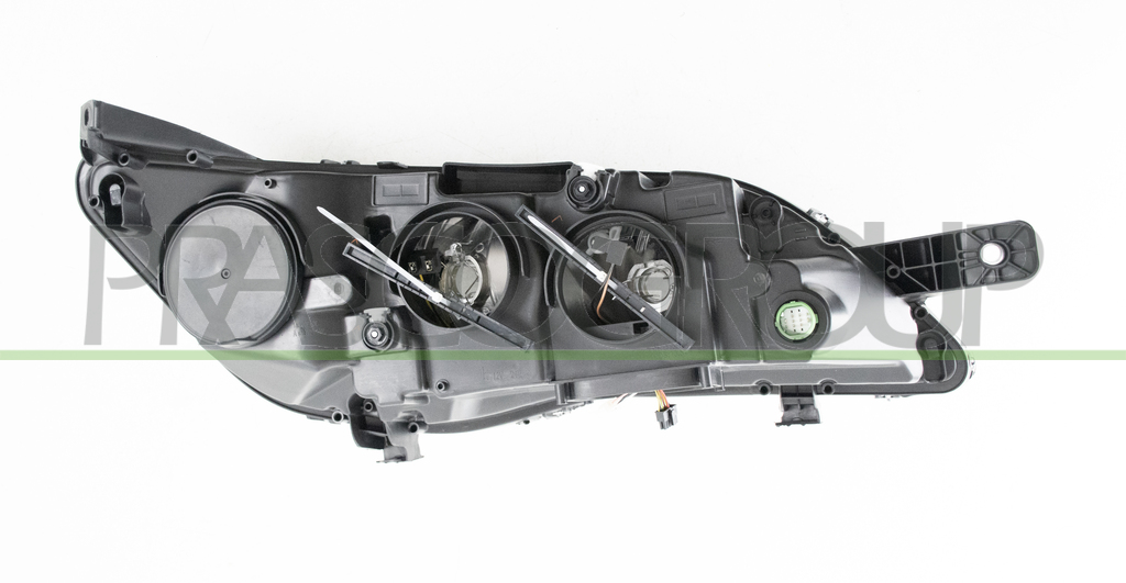 PROIETTORE SINISTRO H7+H7-ELETTRICO-CON MOTORE-CON LUCE DIREZIONALE-CROMATO-LED