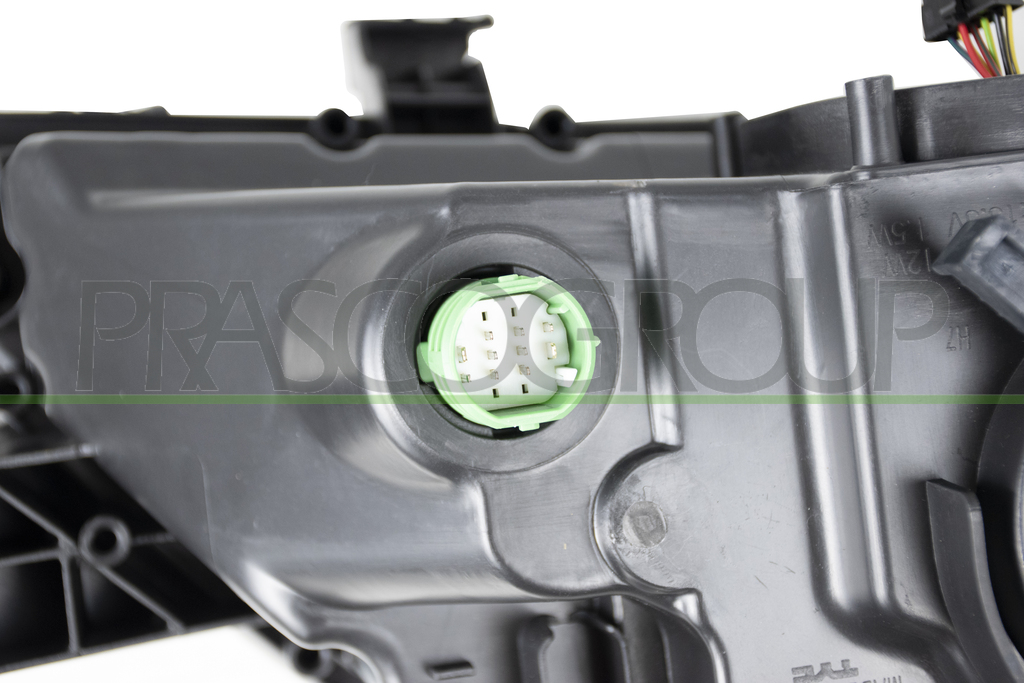 PROIETTORE SINISTRO H7+H7-ELETTRICO-CON MOTORE-CON LUCE DIREZIONALE-CROMATO-LED