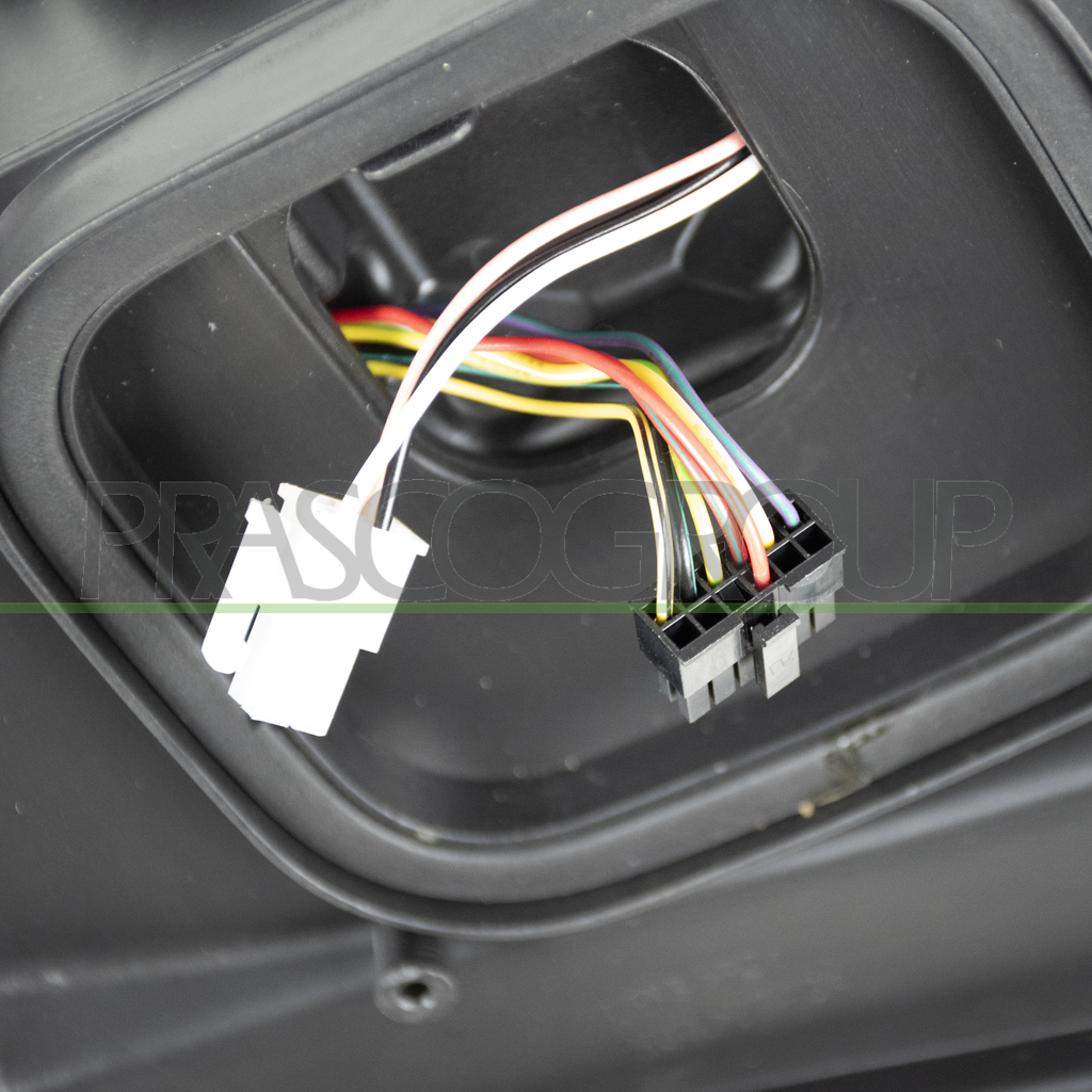 PROIETTORE SINISTRO H7+H7-ELETTRICO-CON MOTORE-CON LUCE DIREZIONALE-CROMATO-LED