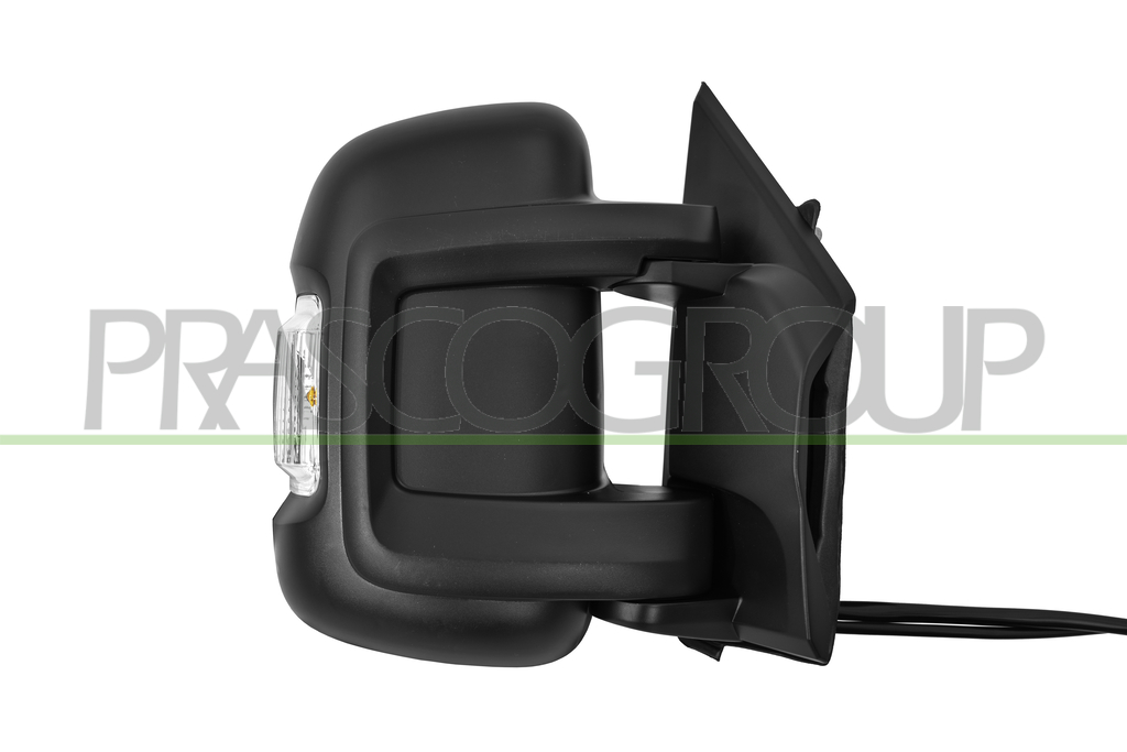 RETROVISORE DESTRO-ELETTRICO-NERO-TERMICO-CHIUDIBILE-CON FANALE-LAMPADINA 16W-CON BLIS-BRACCIO CORTO-CONVESSO-12 PINS