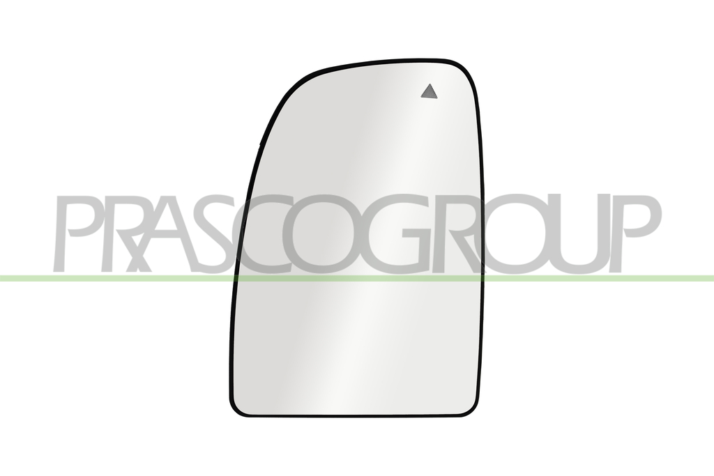 MIRROR GLASS BASE LEFT-UPPER-HEATED-WITH BLIS-CONVEX