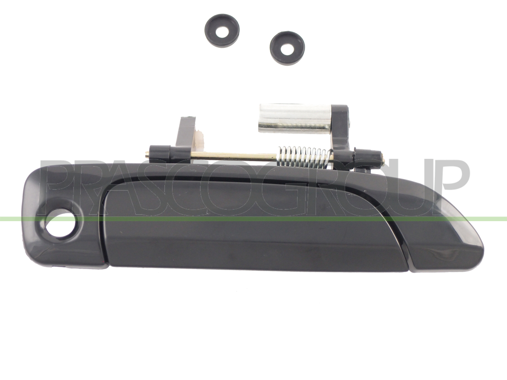 FRONT DOOR HANDLE RIGHT-OUTER-SMOOTH-BLACK-WITH KEY HOLE
