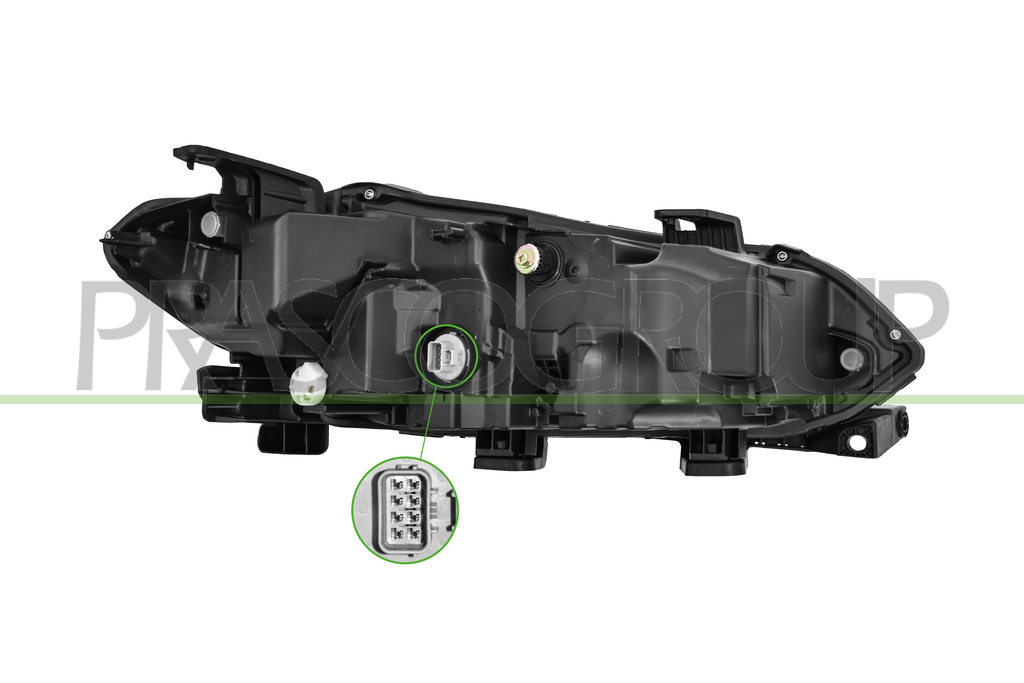 SCHEINWERFER LINKS-H4-MIT/OHNE LWR-OHNE MOTOR-SCHWARZ