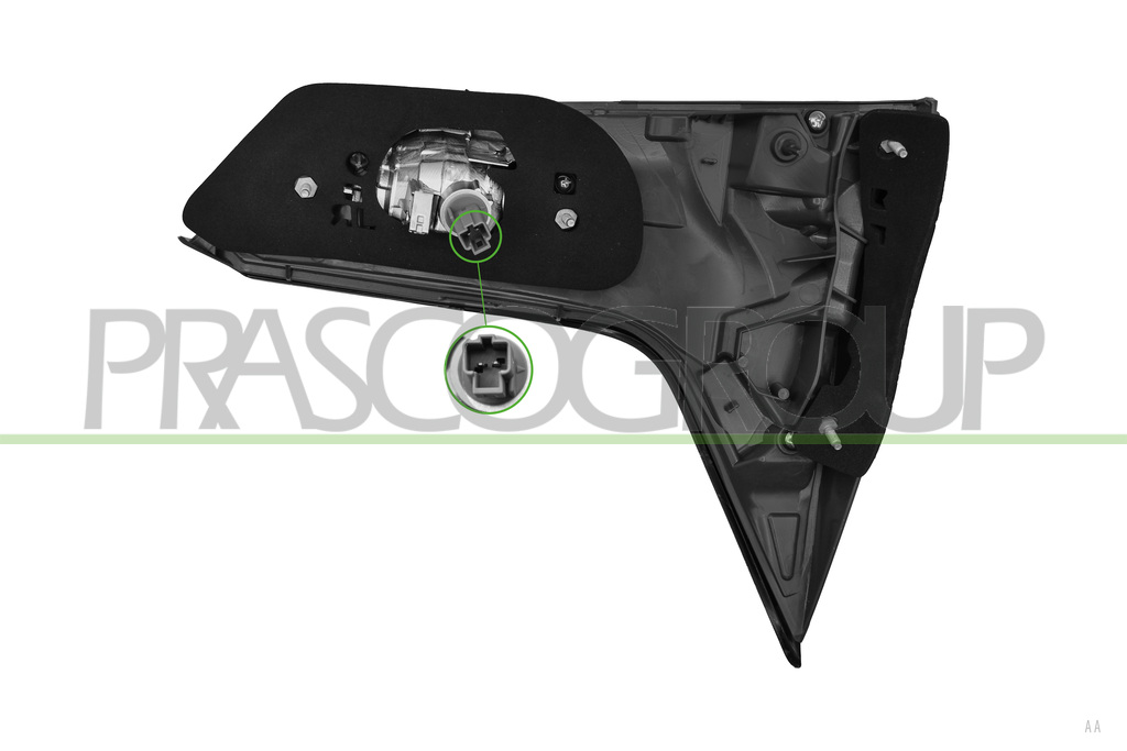 TAIL LAMP LEFT-INNER-WITH BULB HOLDER-RED BASE-LED