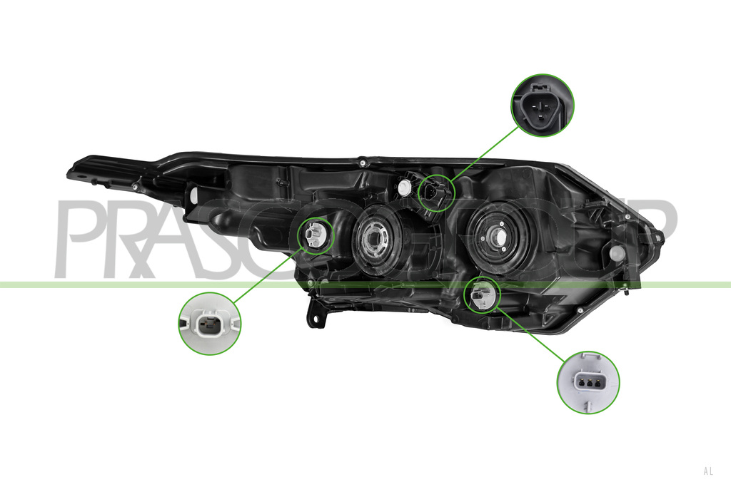 HEADLAMP LEFT-ELECTRIC-WITH MOTOR-WITH DAY RUNNING LIGHT-LED