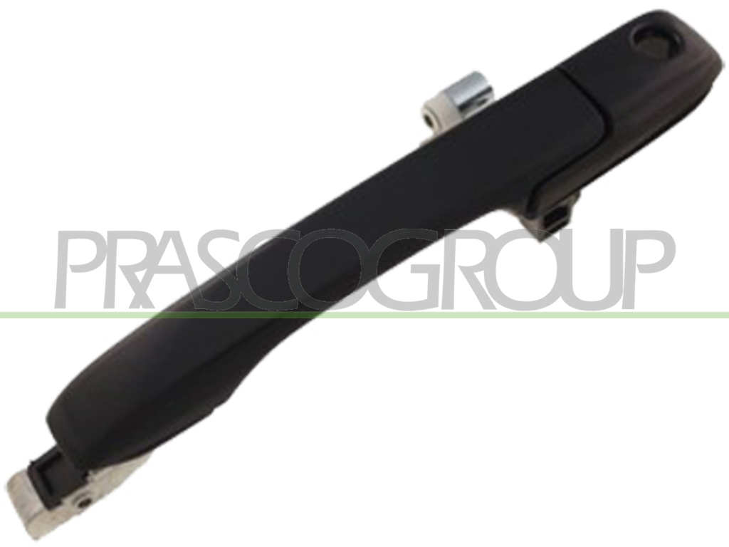 FRONT DOOR HANDLE LEFT-OUTER-SMOOTH-BLACK-WITH KEY HOLE