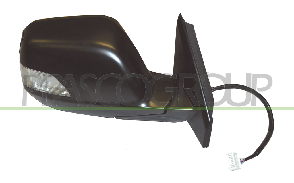 DOOR MIRROR RIGHT-ELECTRIC-BLACK-HEATED-WITH LAMP