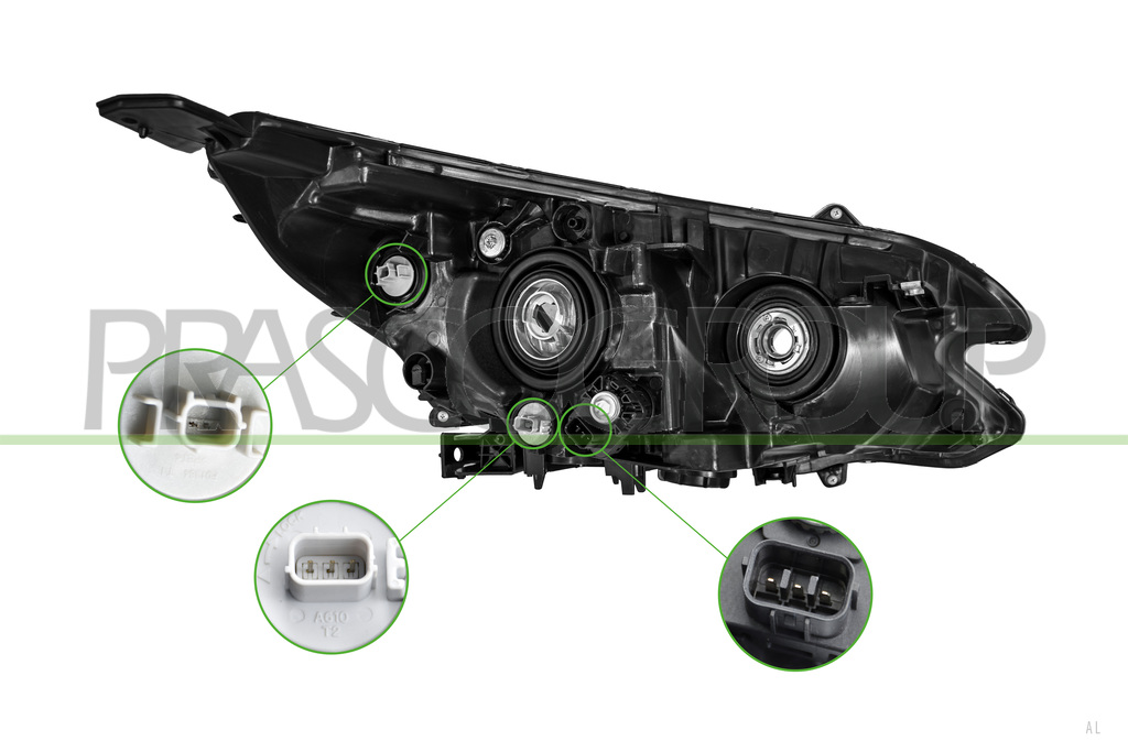 PROIETTORE SINISTRO H11+HB3-ELETTRICO-CON MOTORE-CON LUCE DIURNA-LED