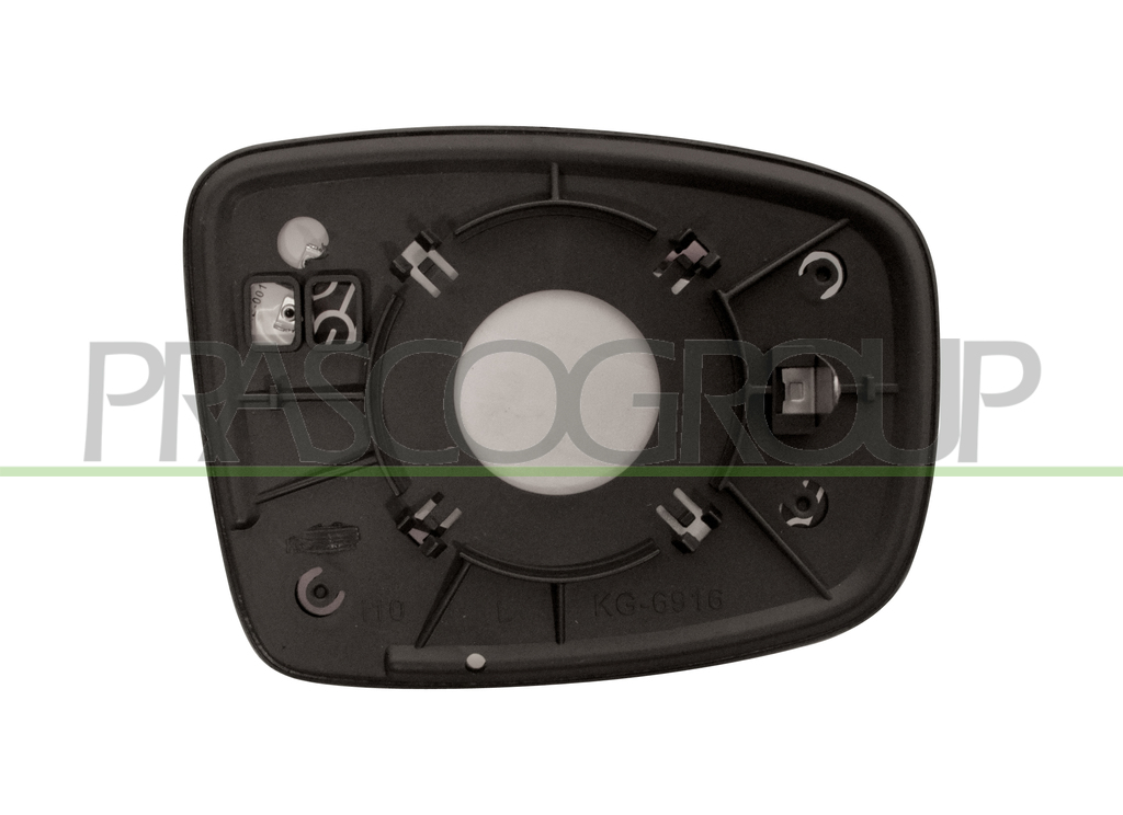 MIRROR GLASS BASE LEFT-HEATED-CONVEX-CHROME