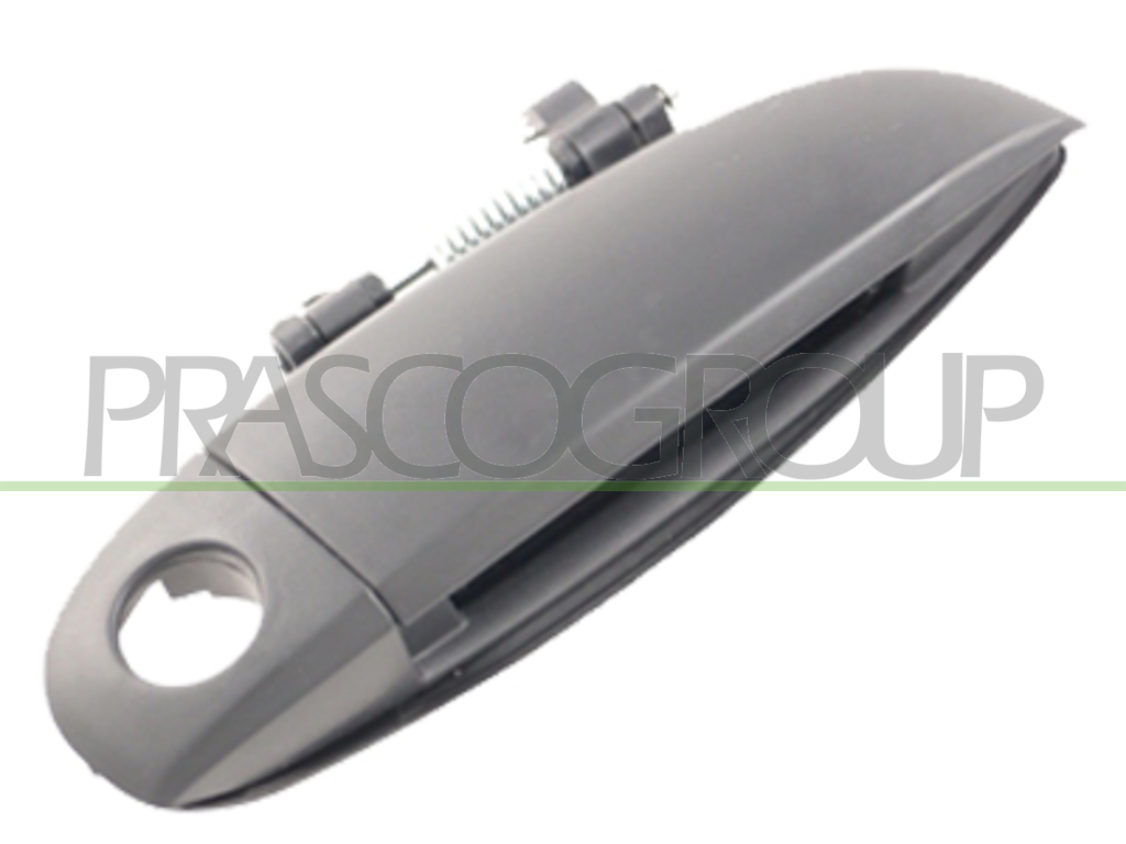 FRONT DOOR HANDLE RIGHT-OUTER-BLACK-WITH KEY HOLE