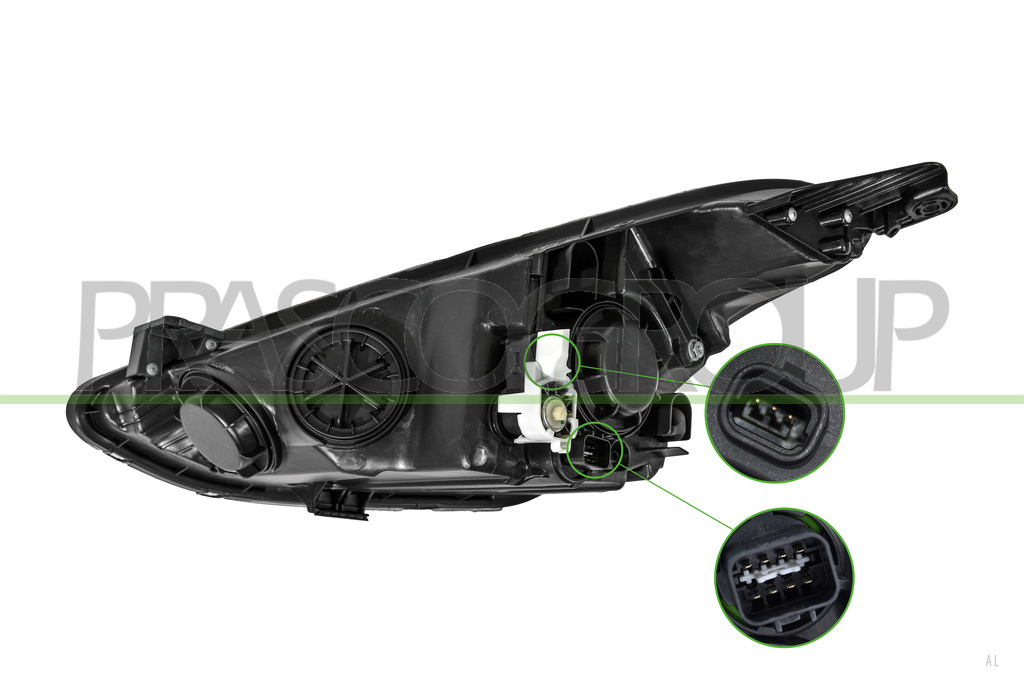 PROIETTORE DESTRO H4+H7-ELETTRICO-CON MOTORE