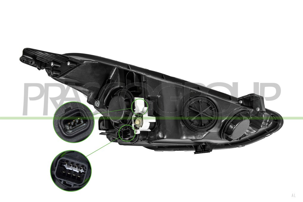 HEADLAMP LEFT H4+H7 ELECTRIC-WITH MOTOR
