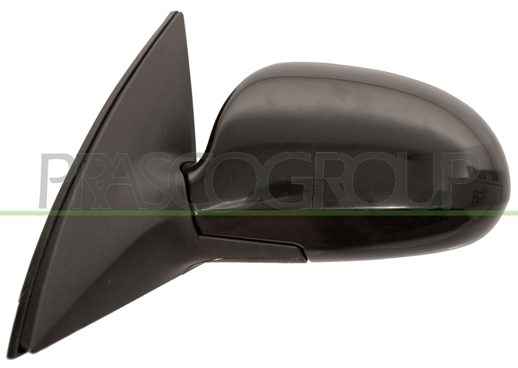 DOOR MIRROR LEFT-ELECTRIC-BLACK-HEATED-ASPHERICAL-CHROME