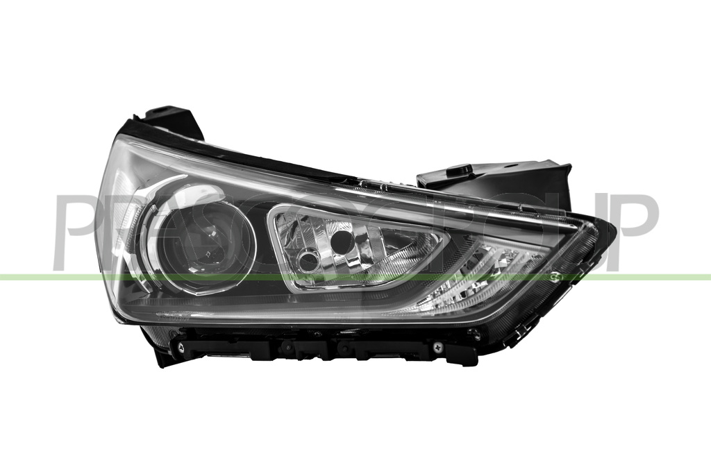 OPTICA DERECHA H7+HB3 ELECTRICA-CON MOTOR-PLATA