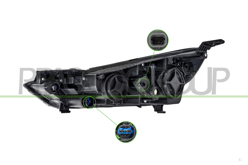 SCHEINWERFER RECHTS H7+HB3-MIT LWR-MIT MOTOR-BLAU