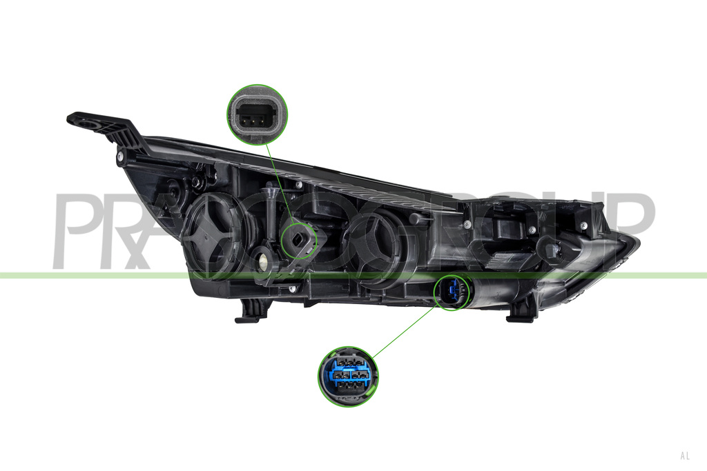 SCHEINWERFER LINKS H7+HB3-MIT LWR-MIT MOTOR-BLAU