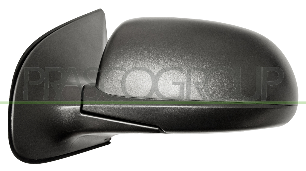 DOOR MIRROR LEFT-CABLE-BLACK-CONVEX-CHROME