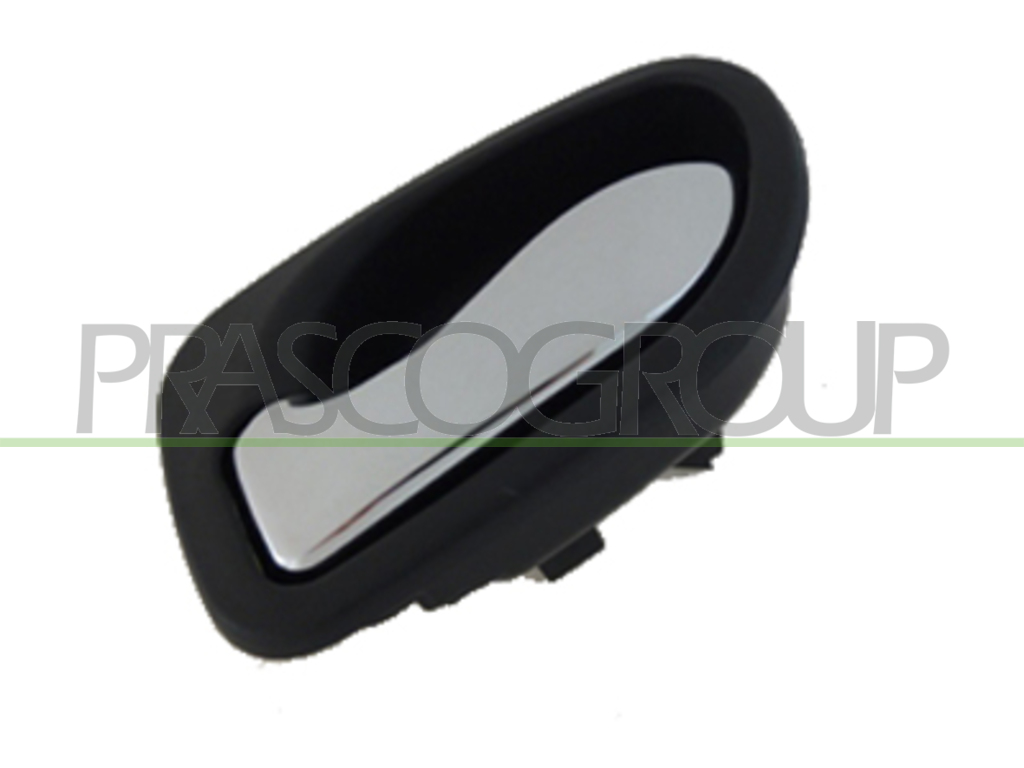 MANECILLA INTERIOR TRASERA IZQUIERDA  CON PALANCA CROMADA-ESCUDO NEGRO