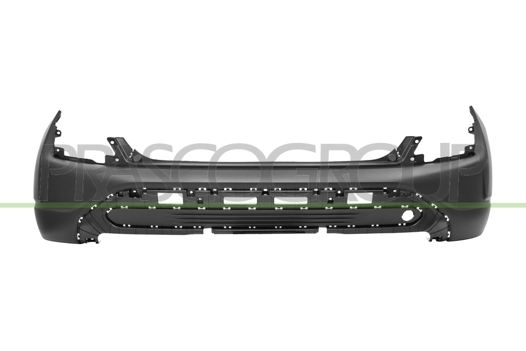 REAR BUMPER-BLACK-SMOOTH-FINISH TO BE PRIMED-WITH CUTTING MARKS FOR SENSORS