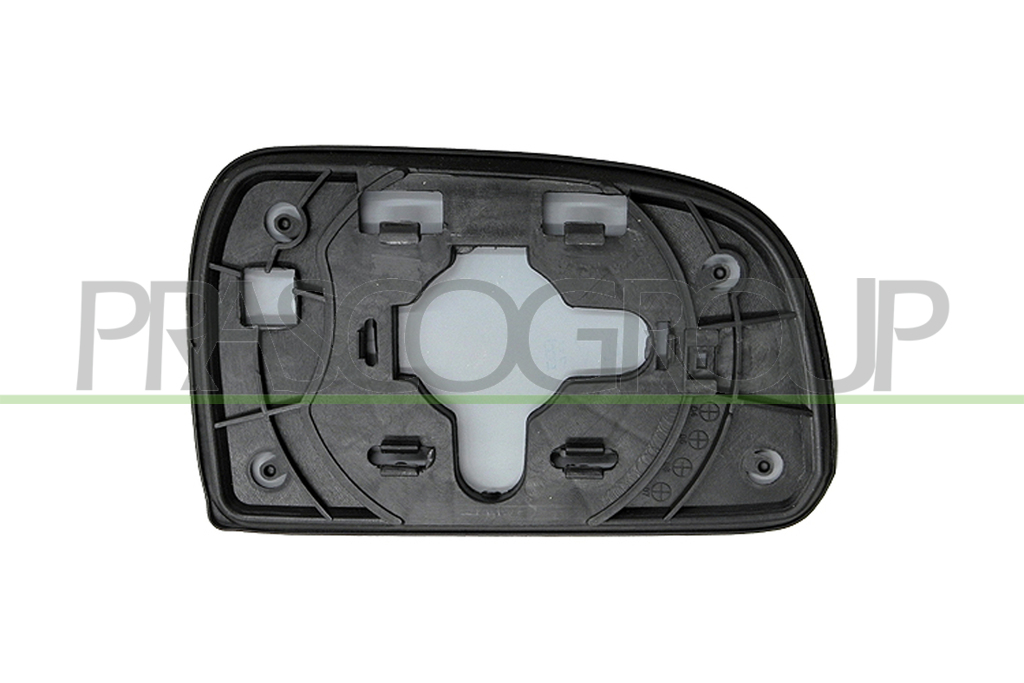 MIRROR GLASS BASE LEFT-HEATED-CONVEX-CHROME