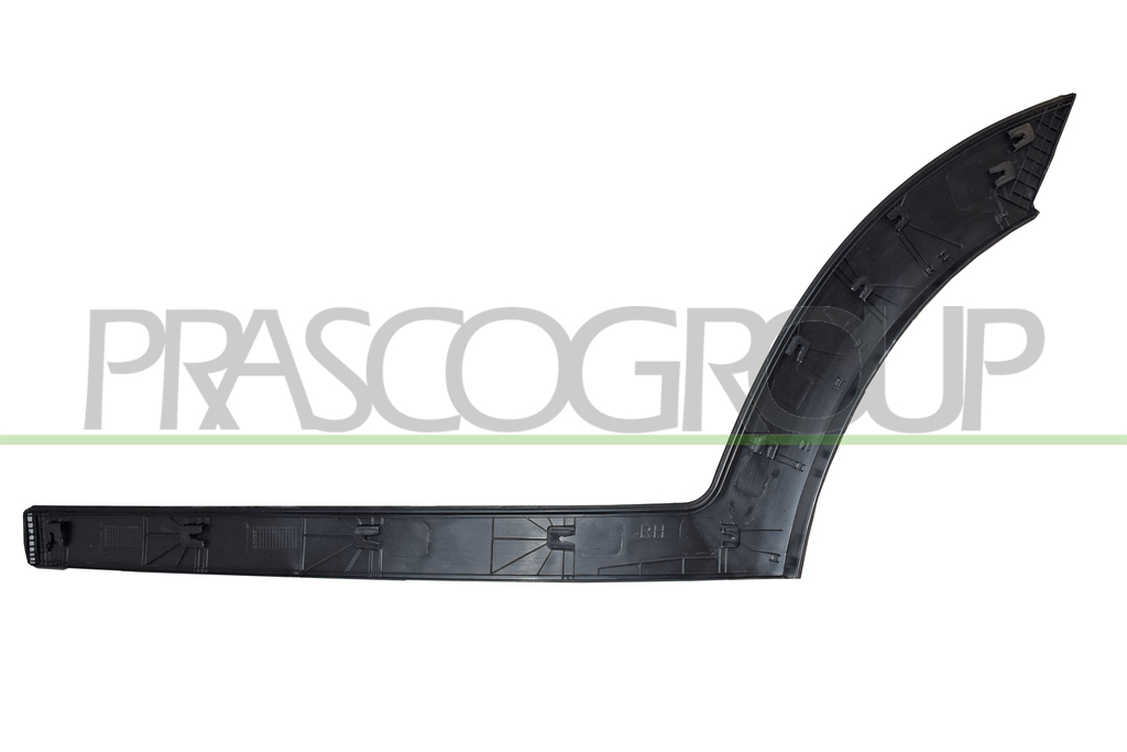 MOLDURA PUERTA TRASERA DERECHA-CON CLIPS-NEGRA-GRANULADA