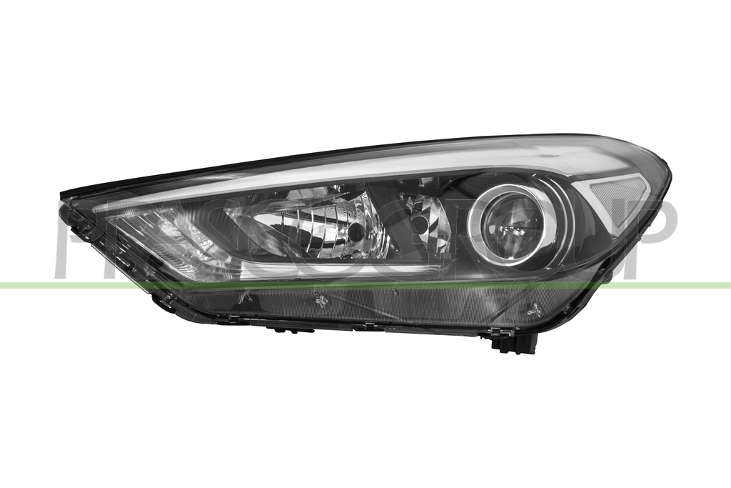 SCHEINWERFER LINKS H7+H7+H7-MIT LWR-MIT MOTOR-MIT TAGFAHRLICHT-LED-SCHWARZ