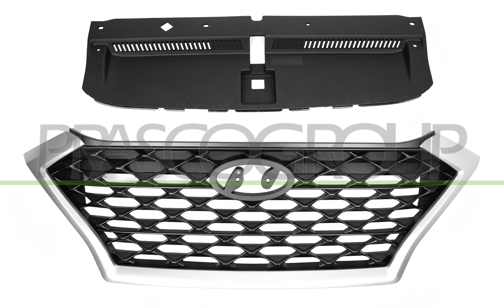 GRILLE CALANDRE NOIRE AVEC MOULURE CHROMEE'