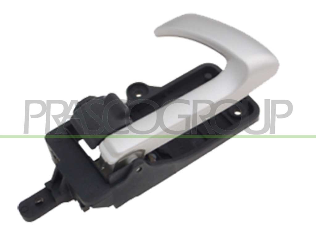 MANECILLA INTERIOR DELANTERA/TRASERA DERECHA-CON PALANCA PLATA-BOTON CIERRE NEGRO