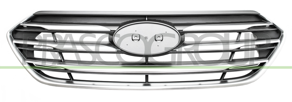 RADIATOR GRILLE-BLACK-WITH CHROME FRAME AND MOLDINGS