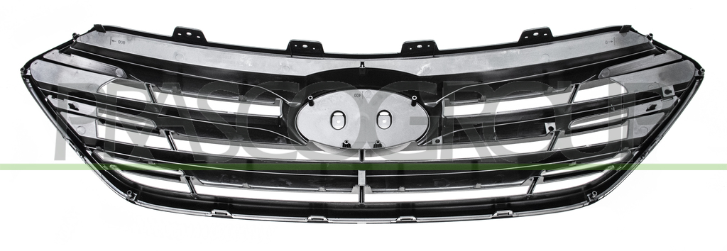 RADIATOR GRILLE-BLACK-WITH CHROME FRAME AND MOLDINGS