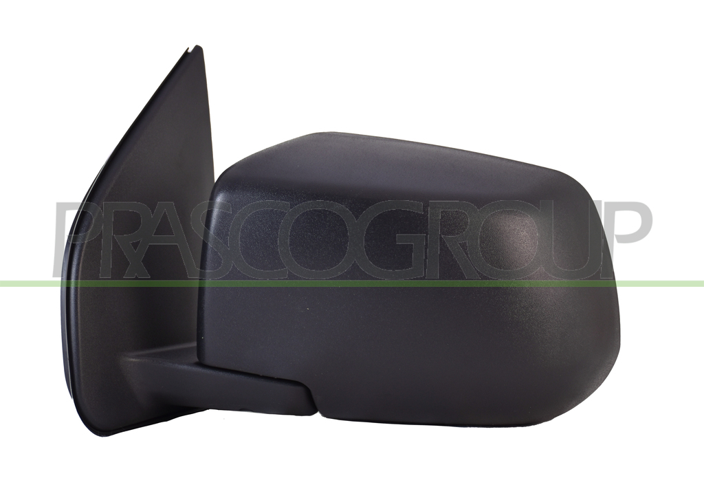 DOOR MIRROR LEFT-MANUAL-BLACK-CONVEX-CHROME