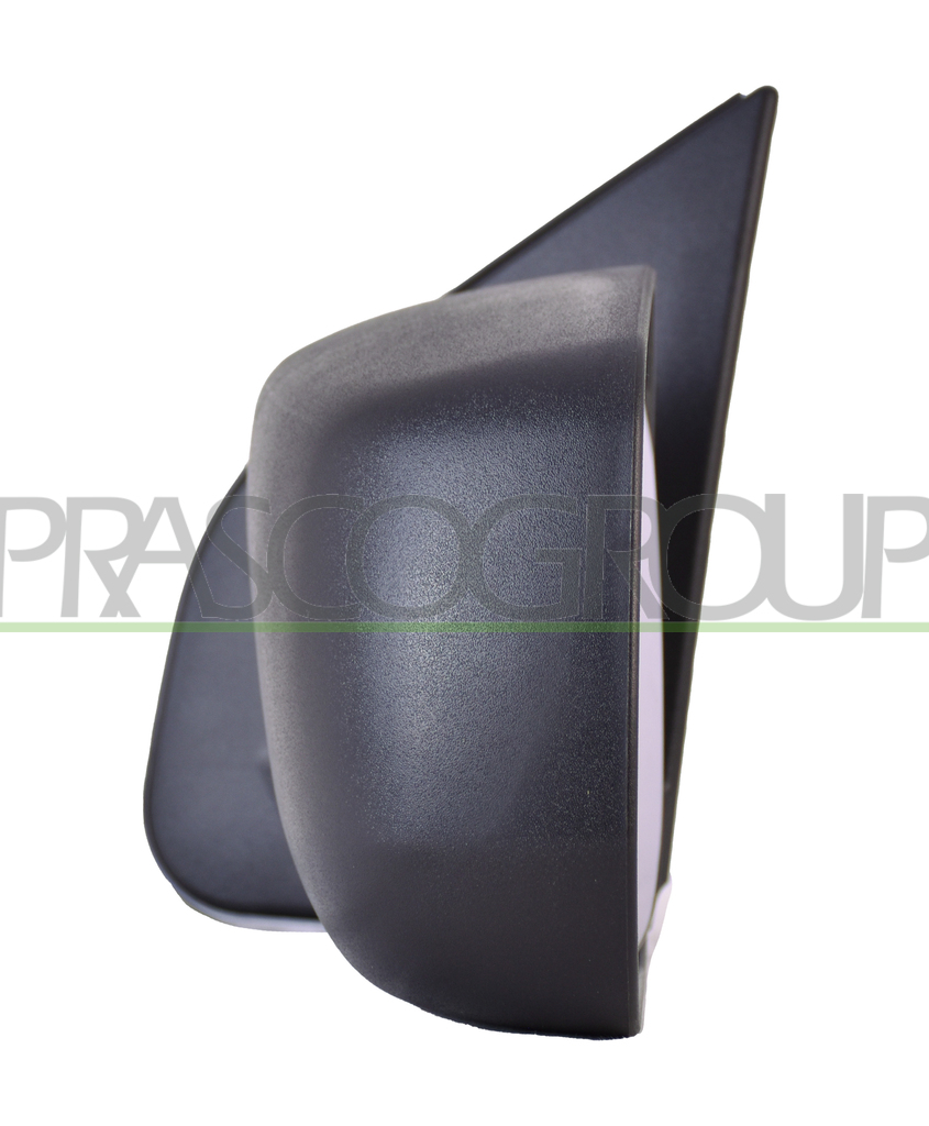 DOOR MIRROR LEFT-MANUAL-BLACK-CONVEX-CHROME