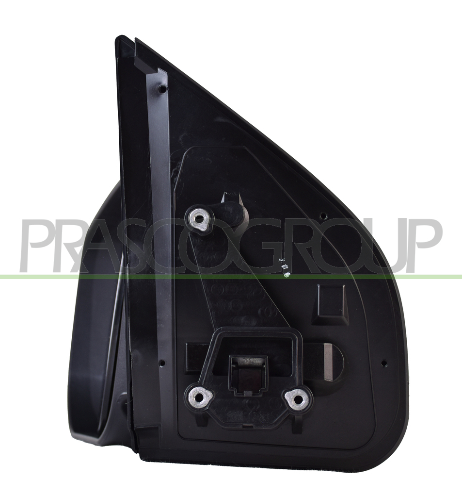 DOOR MIRROR LEFT-MANUAL-BLACK-CONVEX-CHROME