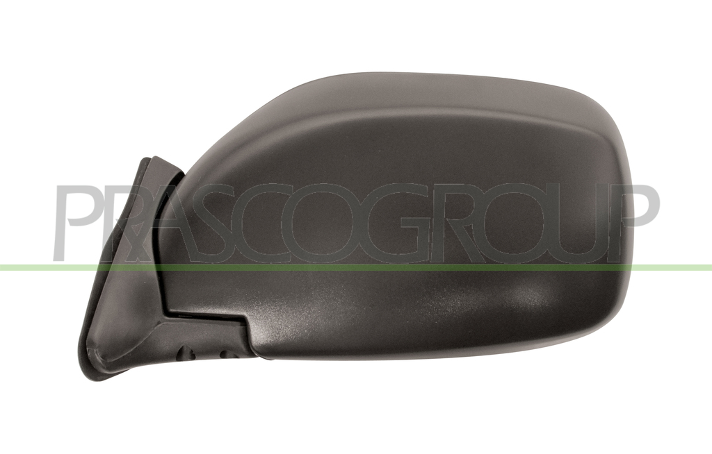 DOOR MIRROR LEFT-MANUAL-BLACK-FLAT-CHROME