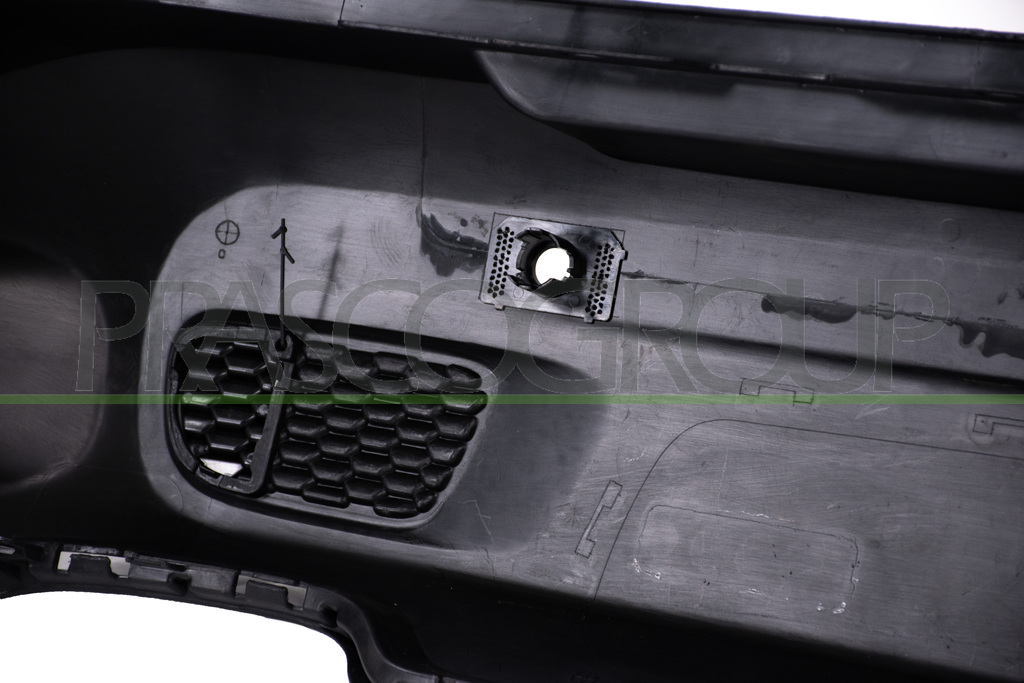 REAR BUMPER-LOWER-BLACK-TEXTURED FINISH-WITH PDC+SENSOR HOLDERS MOD. LIMITED