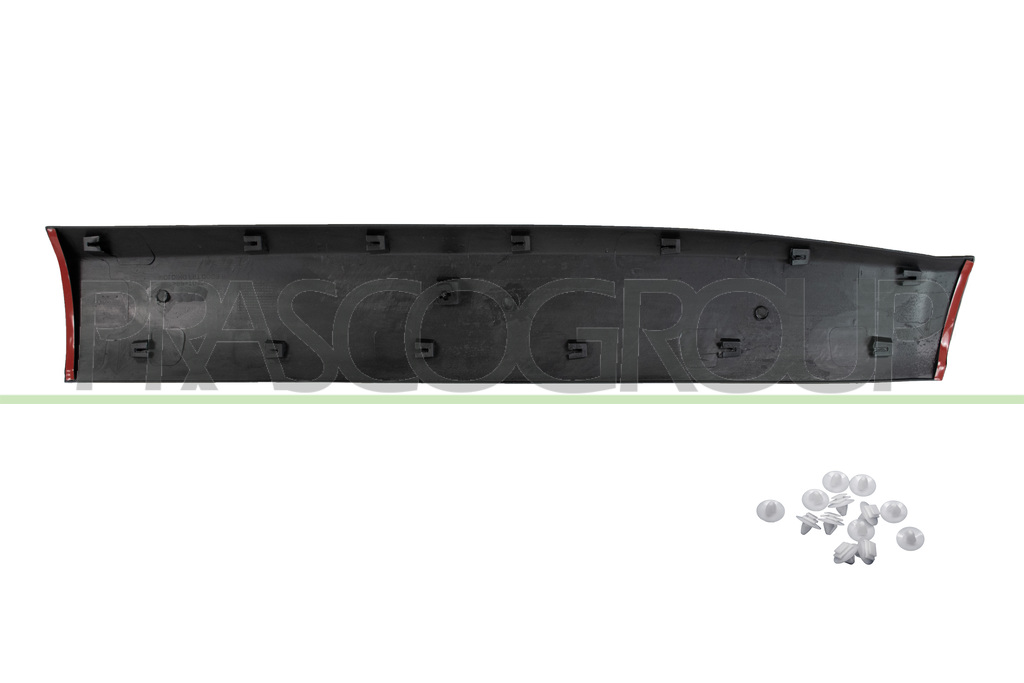 FRONT LEFT DOOR MOLDING-BLACK-TEXTURED FINISH-WITH CLIPS-WITH BI-ADHESIVE