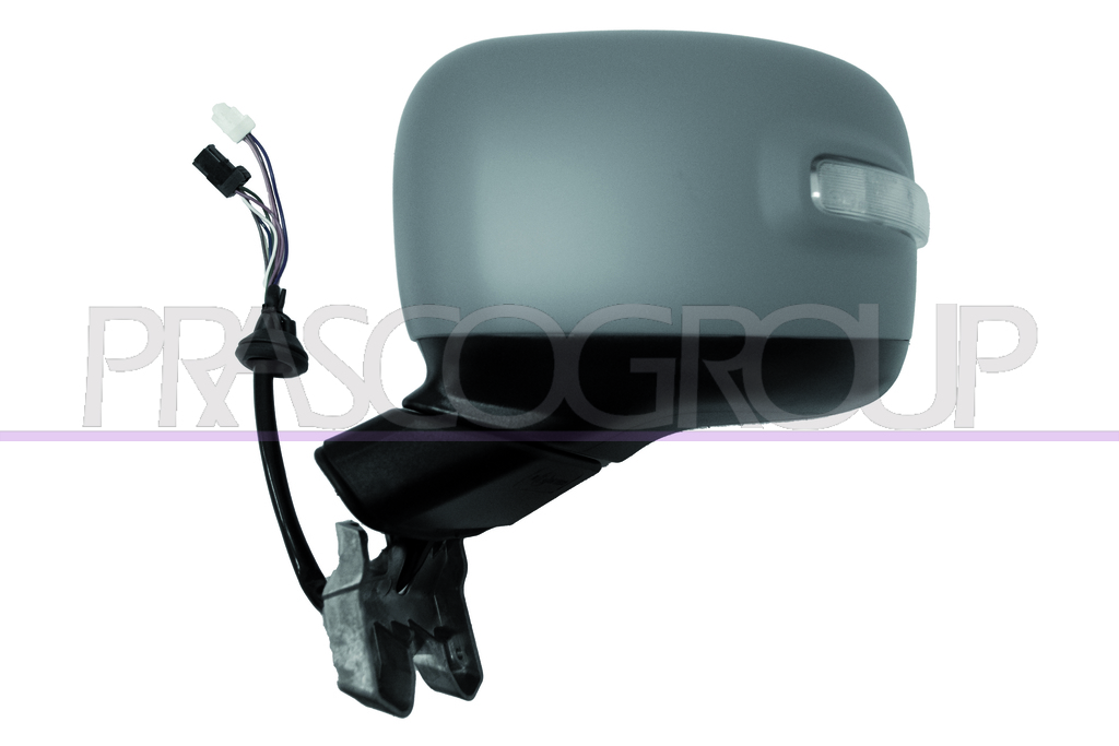 RETROVISORE SINISTRO-ELETTRICO-TERMICO-CON PRIMER-CON FANALE-CHIUDIBILE-CON VISUALE ANGOLO MORTO-ASFERICO-9 PINS