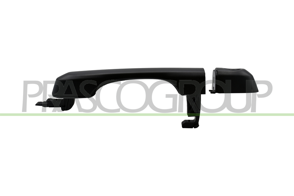 FRONT DOOR HANDLE LEFT-OUTER-BLACK-TEXTURED FINISH-WITH KEY HOLE