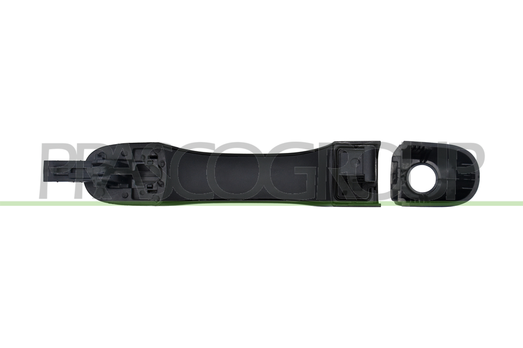 FRONT DOOR HANDLE LEFT-OUTER-BLACK-TEXTURED FINISH-WITH KEY HOLE