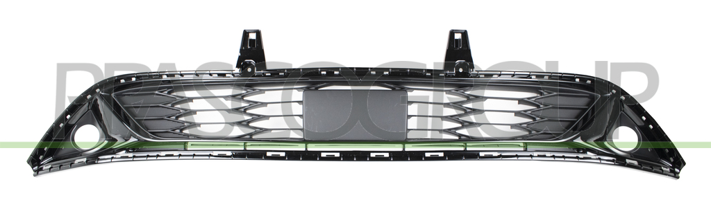 BUMPER GRILLE-CENTRE-BLACK-WITH DAY RUNNING LIGHT HOLES