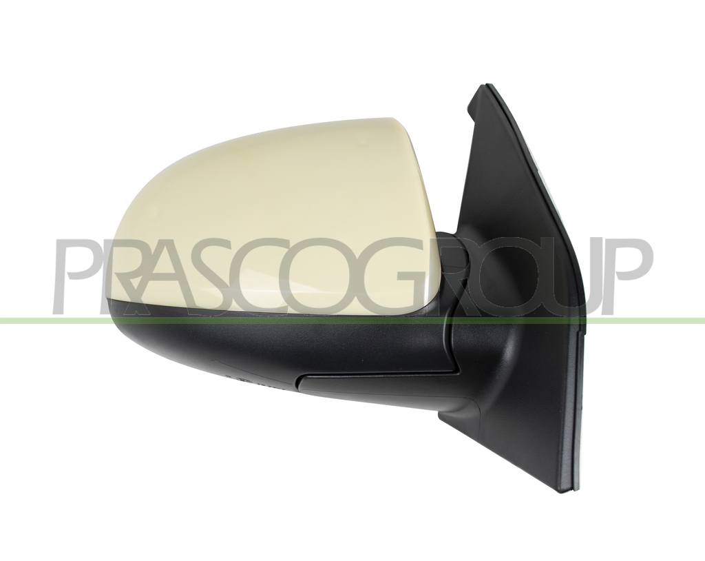 DOOR MIRROR RIGHT-ELECTRIC-SMOOTH FINISH TO BE PAINTED-HEATED-CONVEX-CHROME-5 PINS