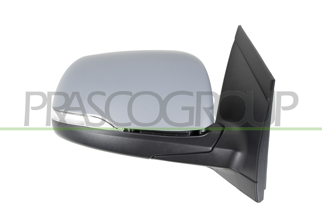 DOOR MIRROR RIGHT-ELECTRIC-PRIMED-HEATED-FOLDABLE-WITH LAMP-CONVEX